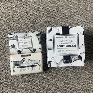 Beekman 1802 Pure Goat Milk Soap &‎ Whipped Body Cream Set